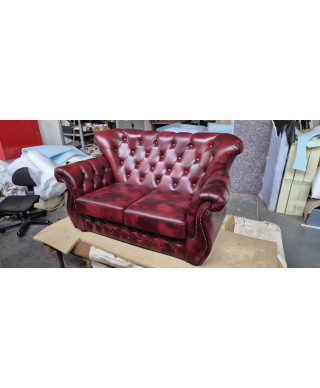 Vinrød sofa Queen
