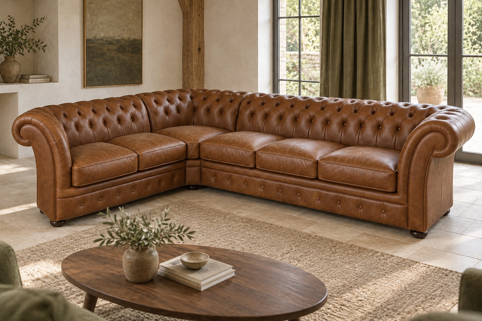 Chesterfield Windchester hörnsoffa – vy 5