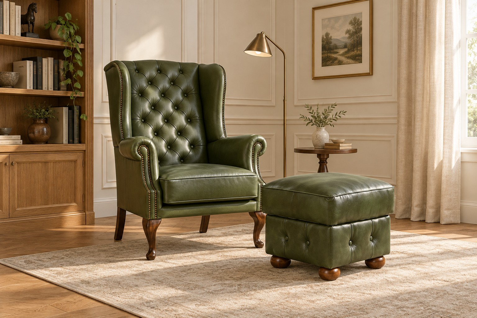 Chesterfield Prince wingback armchair — view 8