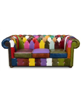 Chesterfield Harlekin — 3-Sitzer-Sofa