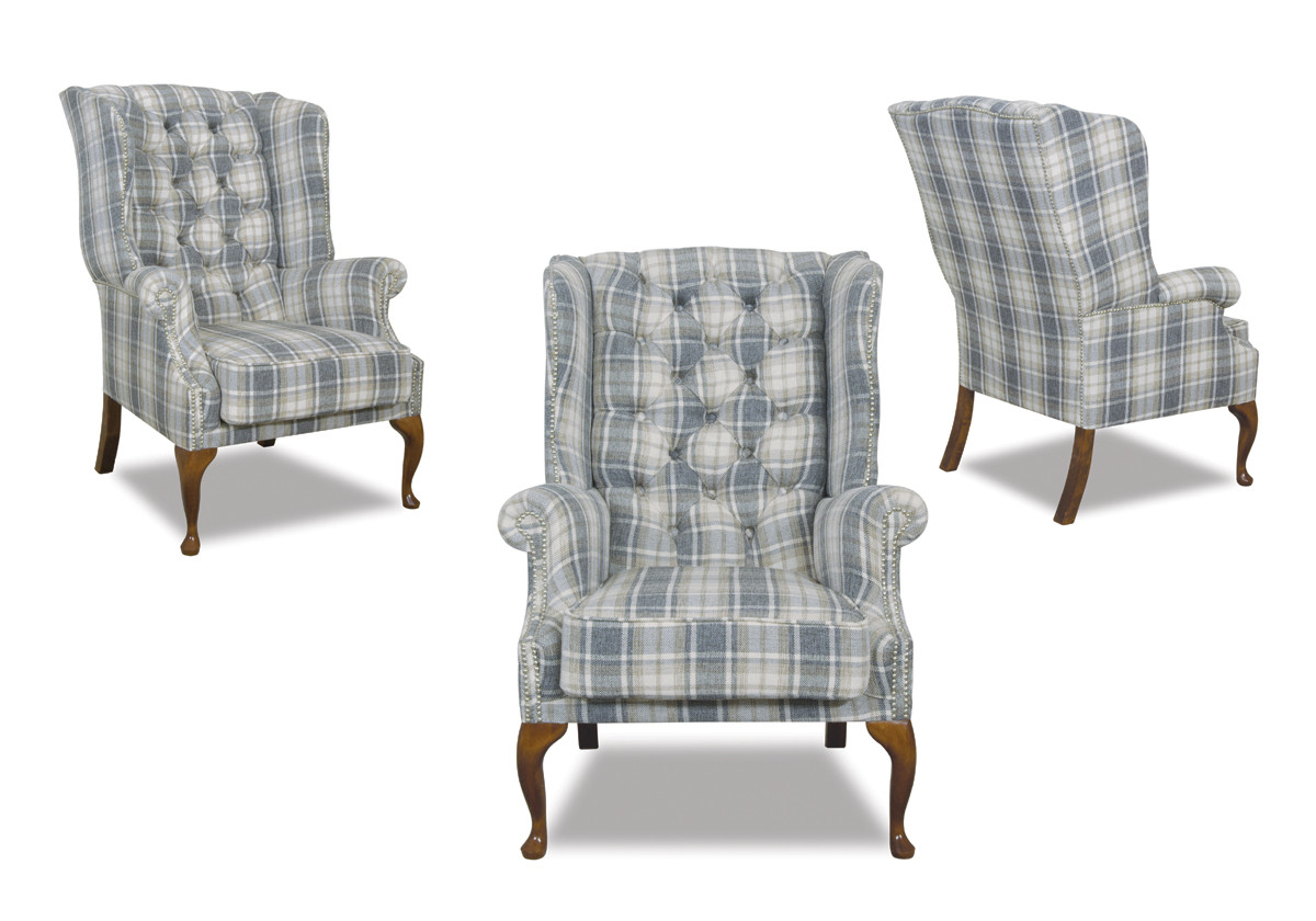 Chesterfield öronlappsfåtölj Prince – vy 4