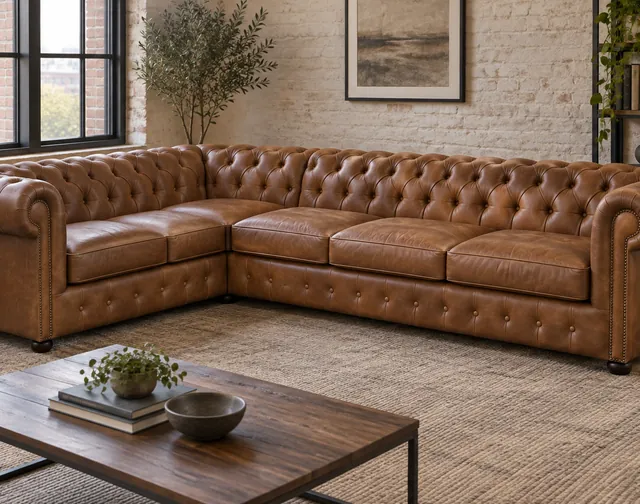 Chesterfield Classic (narożnik) — Meble do showroomu i salonu sprzedaży