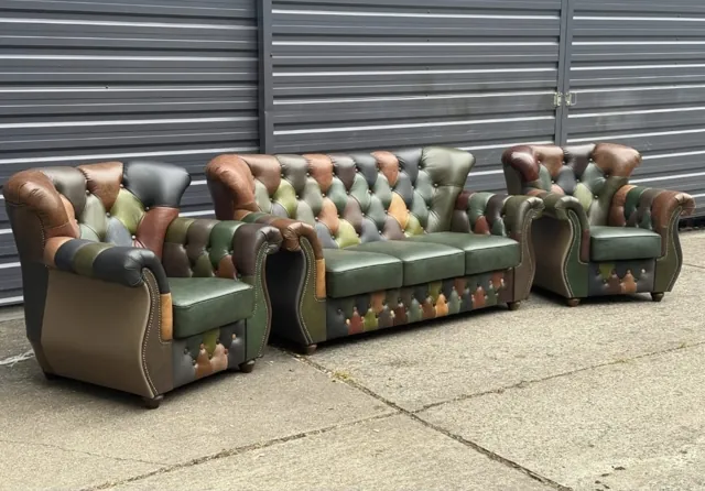 Flerfärgat Chesterfield-set
