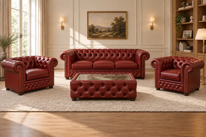 Set 3+1+1 med soffbord